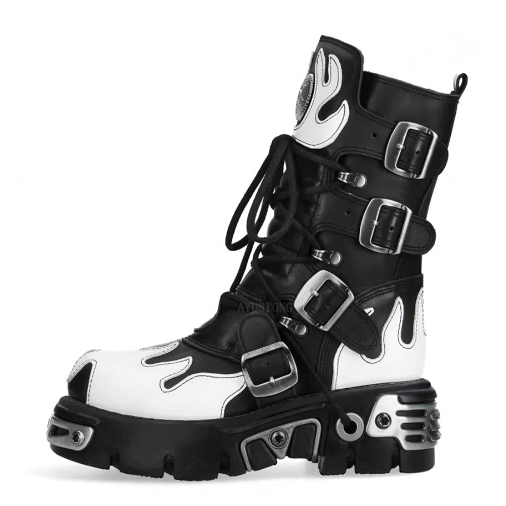 Vintage Zipper - Sepatu Boots Motor Pria Model Goth
