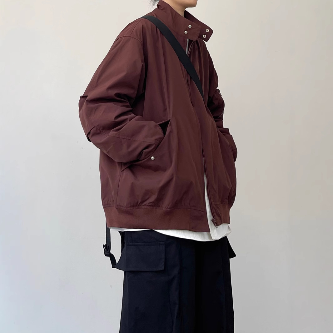 Vintage Zipper - Jaket Unisex 2026 Musim Semi Gugur