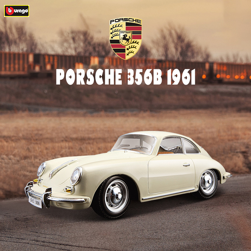Vintage Collectible Toys - Bburago 1:24 mobil klasik 1961 Porsche