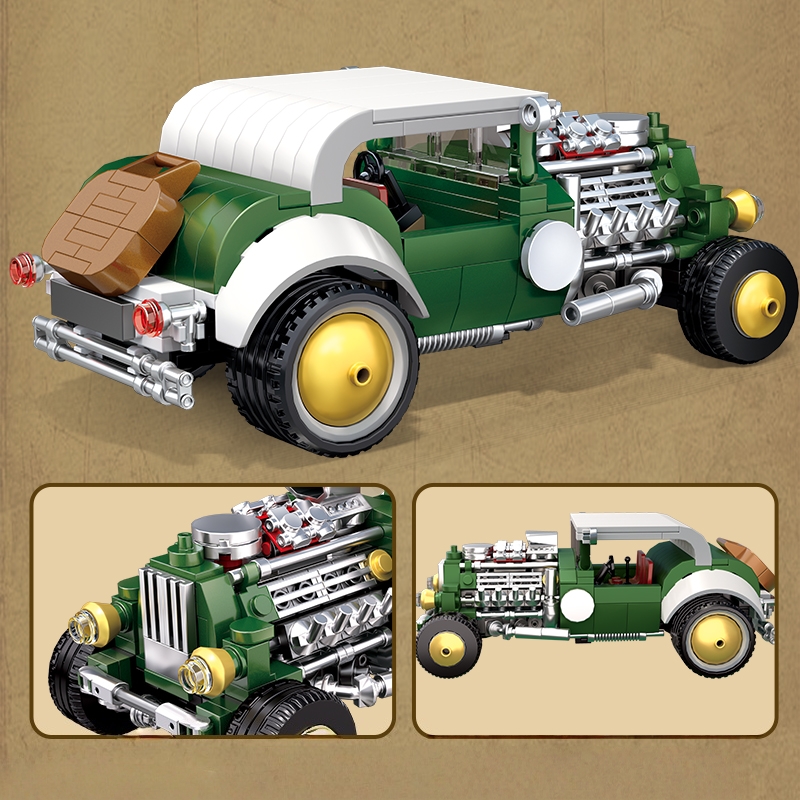 Set blok bangunan mobil retro  - Vintage Collectible Model Cars ulasan dan harga