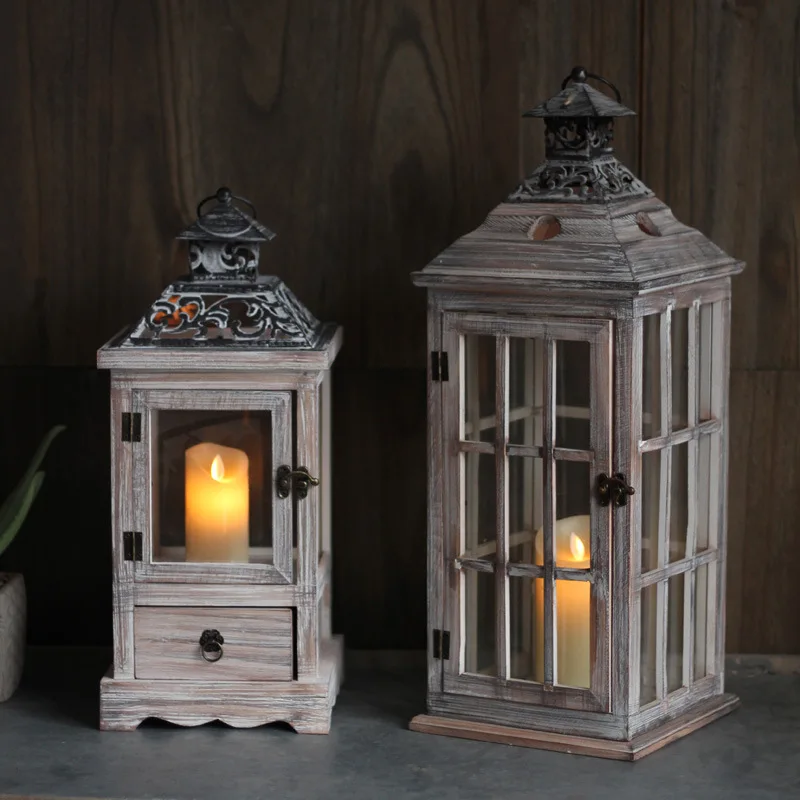 Lampu Angin Kaca Kayu Antik, T - Collectible Vintage Lamps ulasan dan harga
