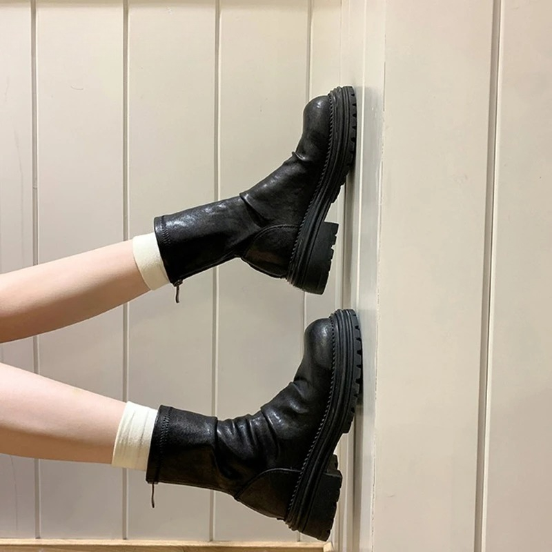 Sepatu Bot Pergelangan Kaki Wa - Vintage Zipper ulasan dan harga