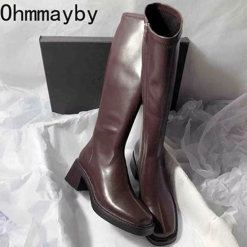 Sepatu bot hak tebal wanita, s - Vintage Zipper ulasan dan harga