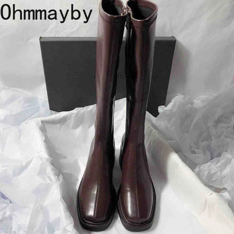 Sepatu bot hak tebal wanita, s - Vintage Zipper ulasan dan harga