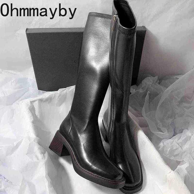 Sepatu bot hak tebal wanita, s - Vintage Zipper ulasan dan harga
