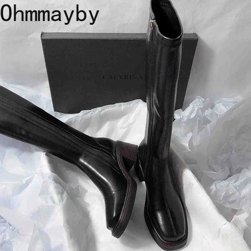 Sepatu bot hak tebal wanita, s - Vintage Zipper ulasan dan harga