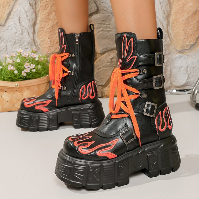 Sepatu Boots Rock Pria dan Wan - Vintage Zipper ulasan dan harga