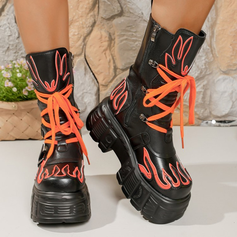 Sepatu Boots Rock Pria dan Wan - Vintage Zipper ulasan dan harga