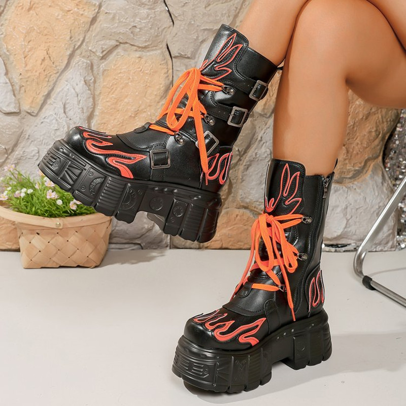 Sepatu Boots Rock Pria dan Wan - Vintage Zipper ulasan dan harga