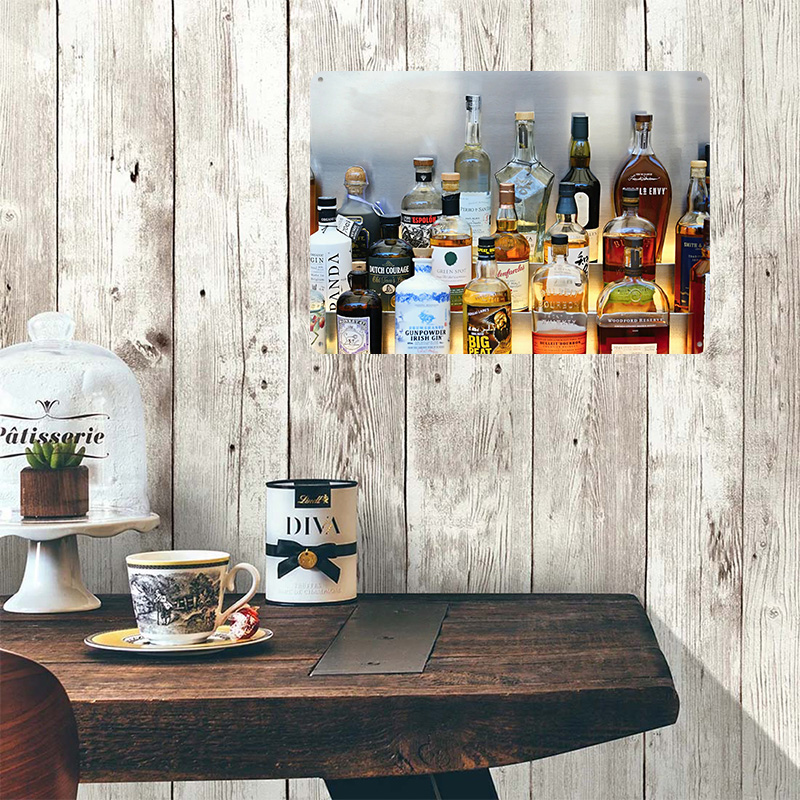 Poster Koleksi Botol Minuman K - Vintage Collectible Liquor Bottles ulasan dan harga